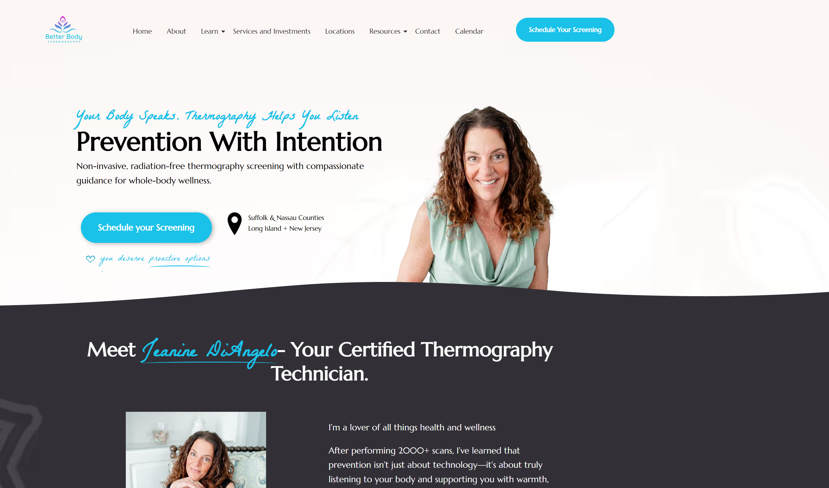 Better Body Thermography website preview