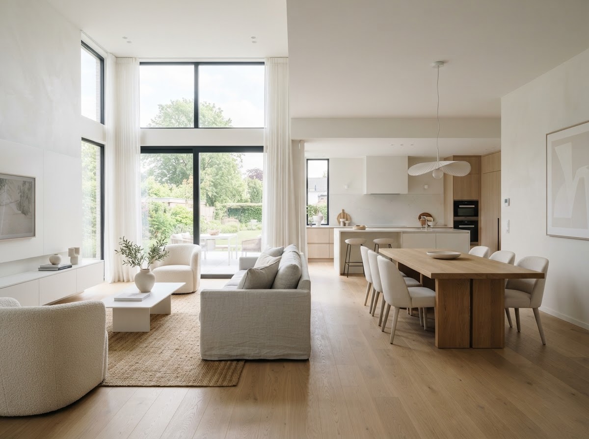 Bright, clean modern home interior