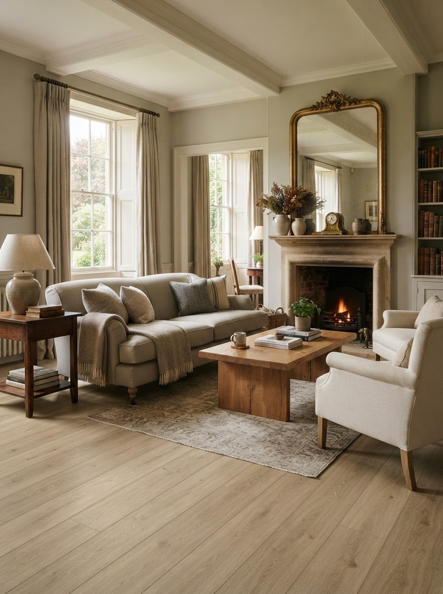 Karndean luxury vinyl pale oak flooring