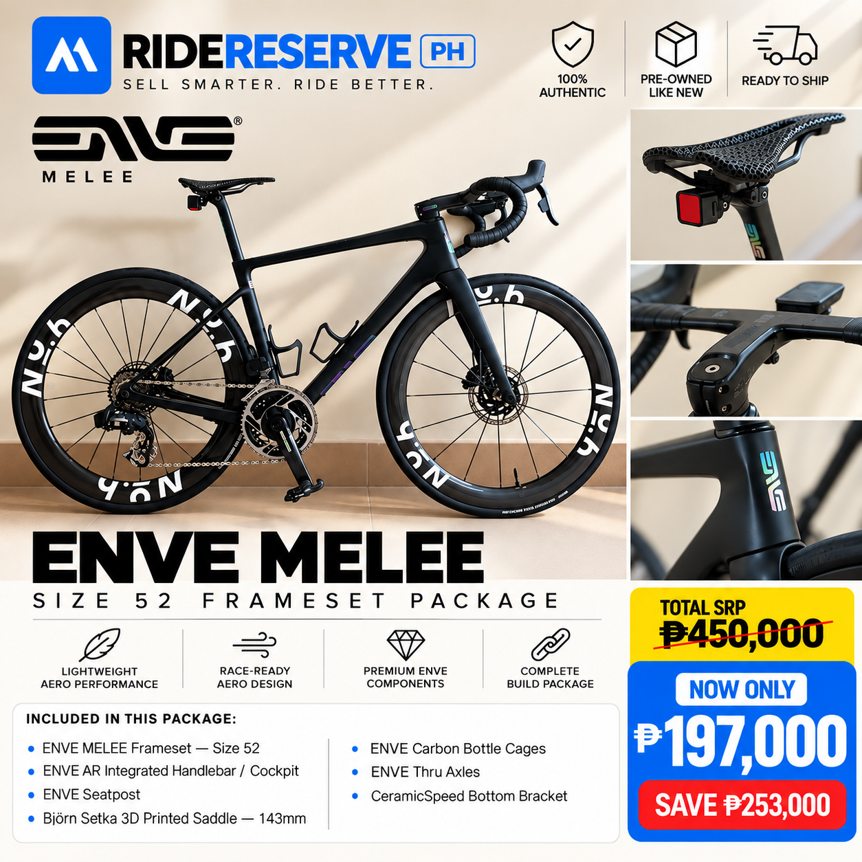 ENVE ENVE Melee — Size 52 Frameset Package