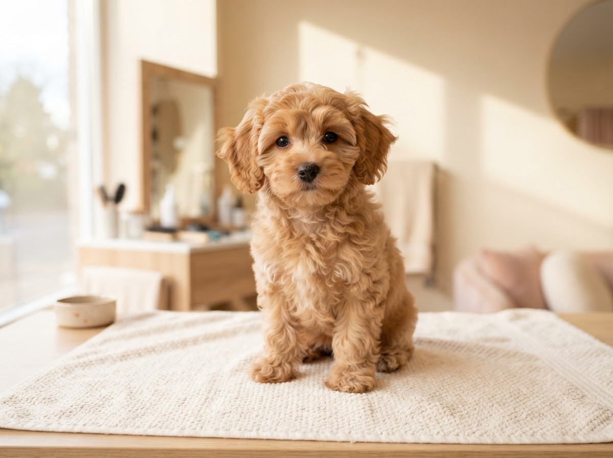 Puppy first groom