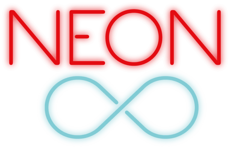 Neon Infinito - Logo oficial con símbolo infinito neón