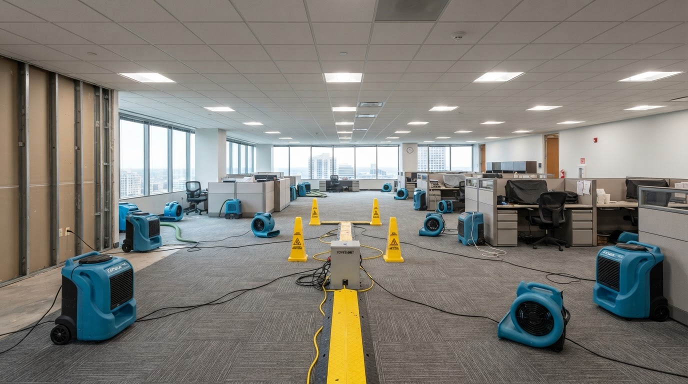 After commercial water damage restoration near Kure Beach, North Carolina
