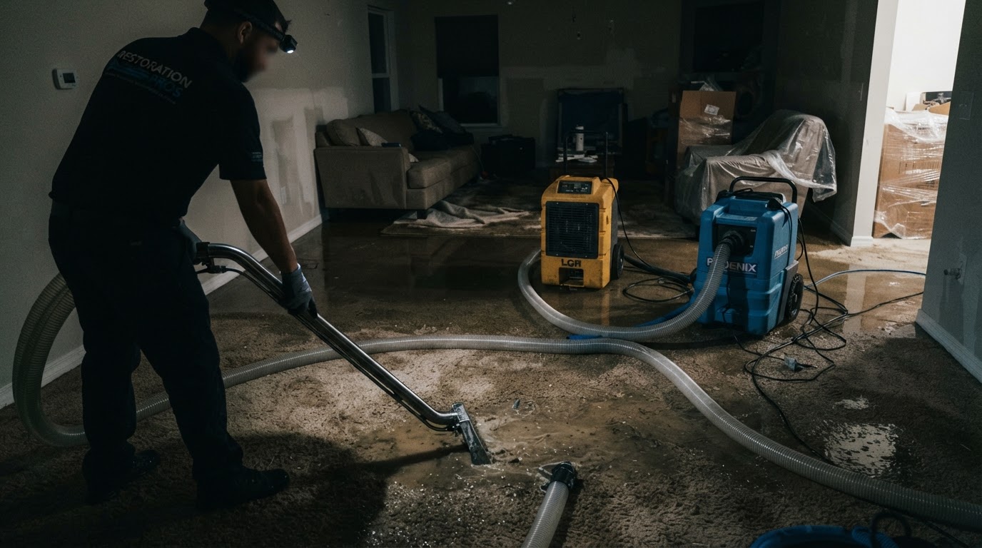 Emergency water removal and water extraction near Wilmington NC