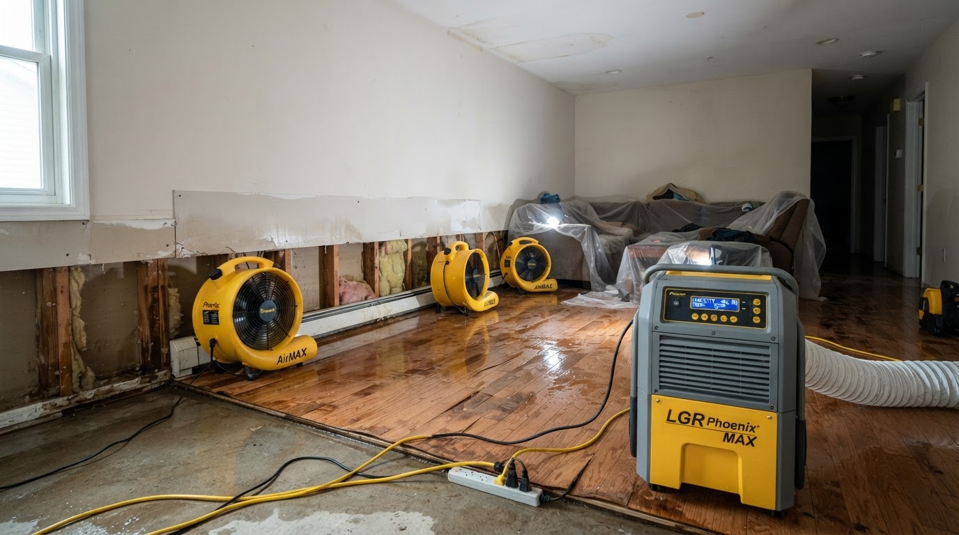 Structural drying and dehumidification in Wilmington NC