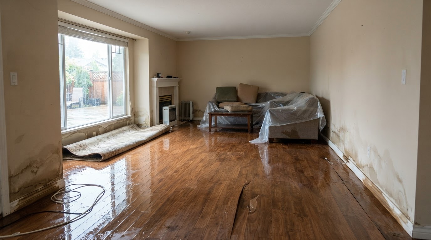 Before water damage restoration in Kure Beach, North Carolina