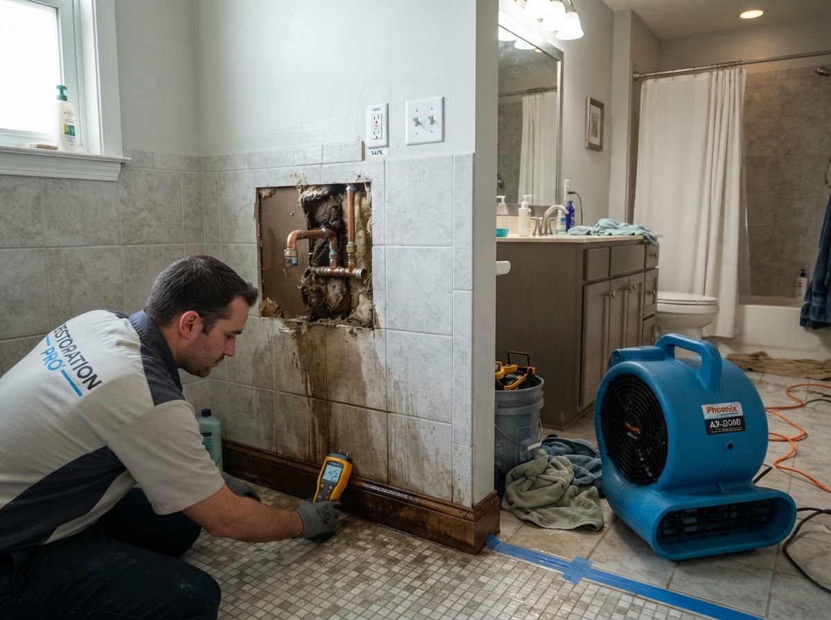 Burst pipe and plumbing leak cleanup in Wilmington NC