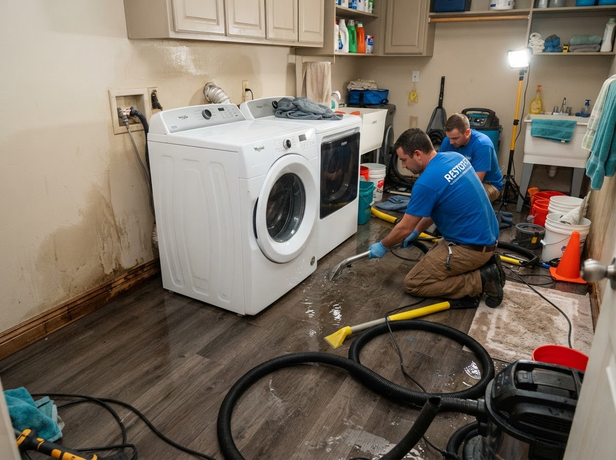 Washing machine overflow cleanup near Wilmington NC