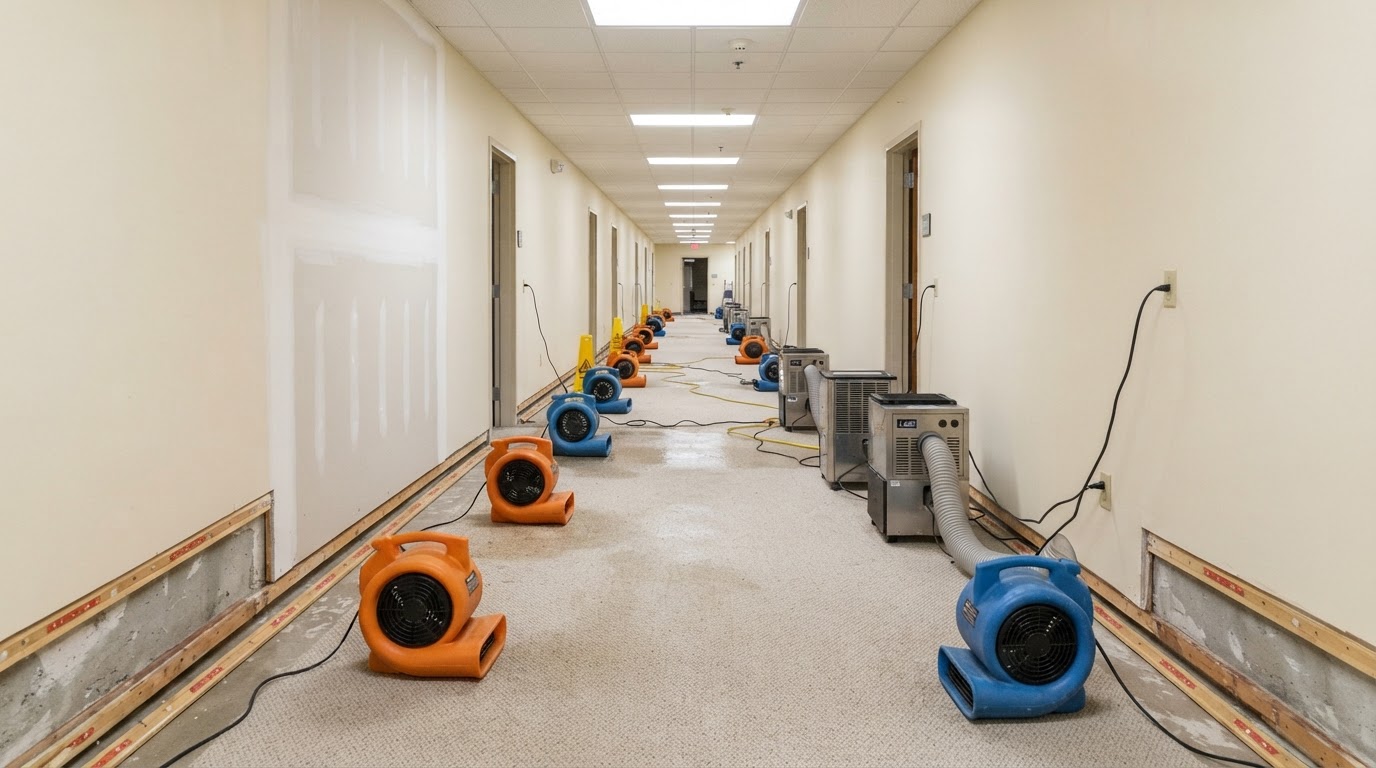After burst pipe water damage cleanup in Kure Beach, North Carolina