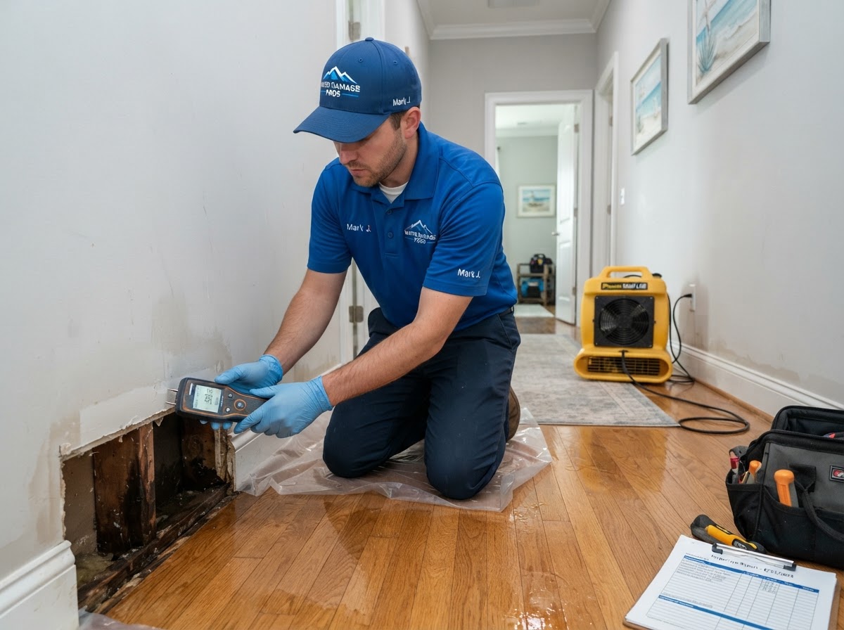 Professional water damage cleanup near Wilmington North Carolina