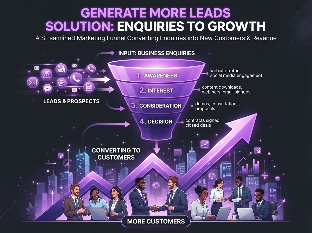 Generate more leads with enquiries flowing into a funnel