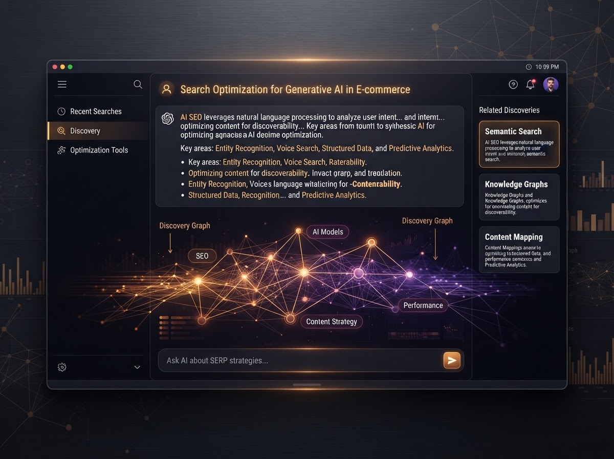 AI search optimisation with conversational chat interface