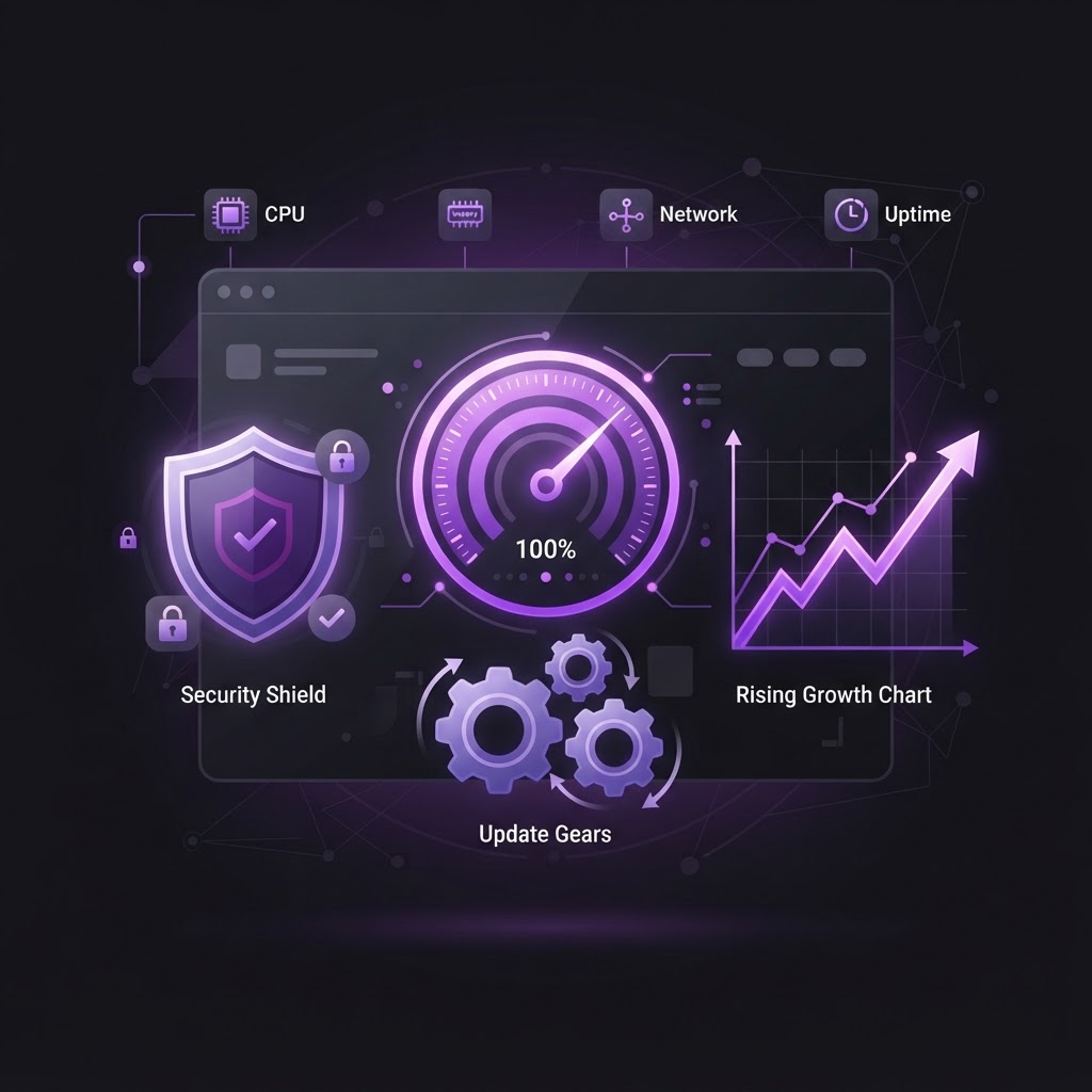 Website care plans with ongoing maintenance, security and growth