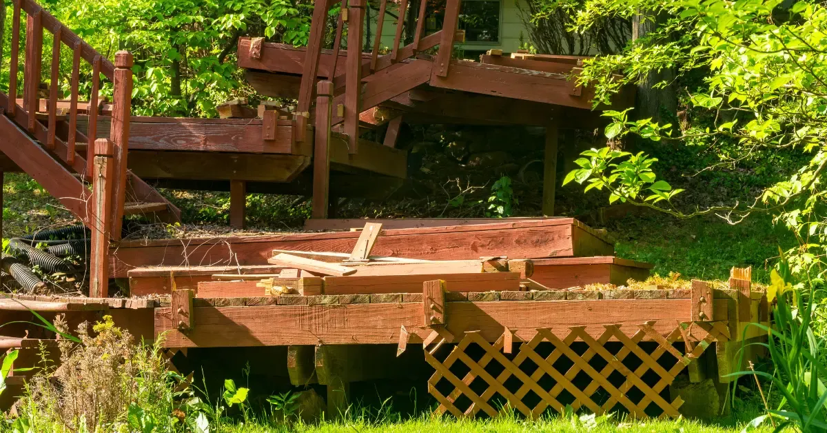 Multi-Tier Wooden Deck Tear-Down & Removal