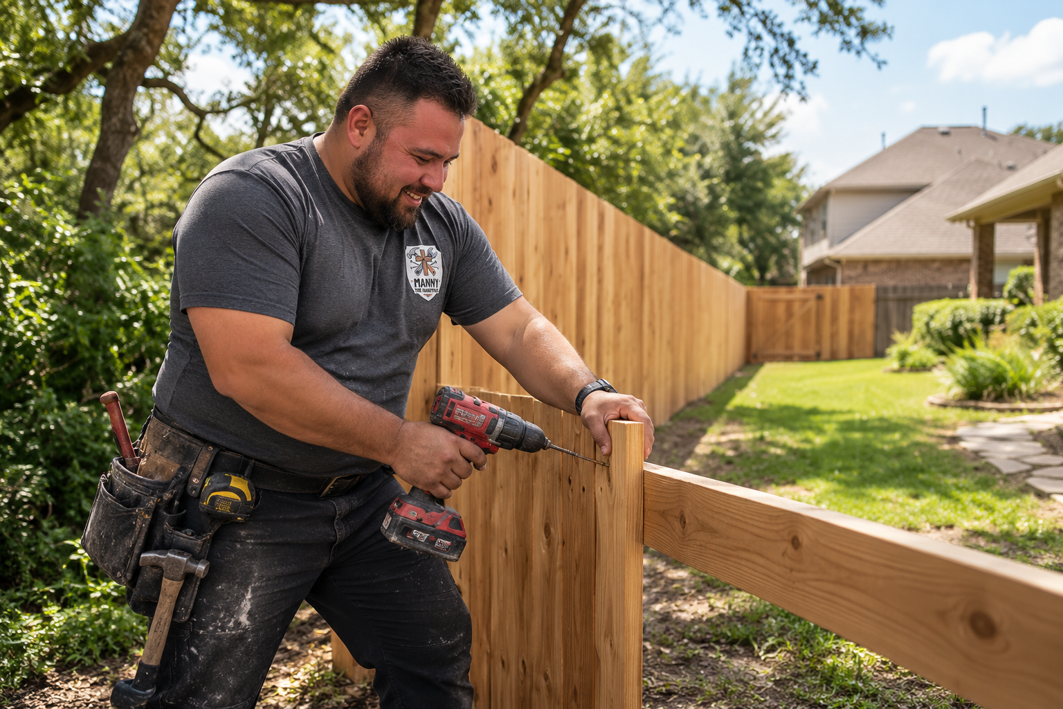 Fencing service by Manny's Handyman Service