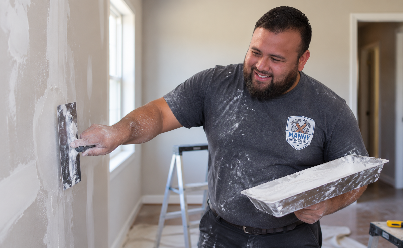 Drywall, Tape, Bed & Texture service by Manny's Handyman Service