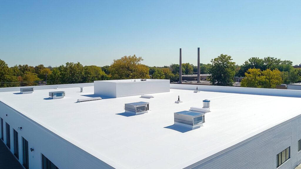 Flat Roofing Systems — Commercial & Residential Flat Roof / TPO System close-up texture