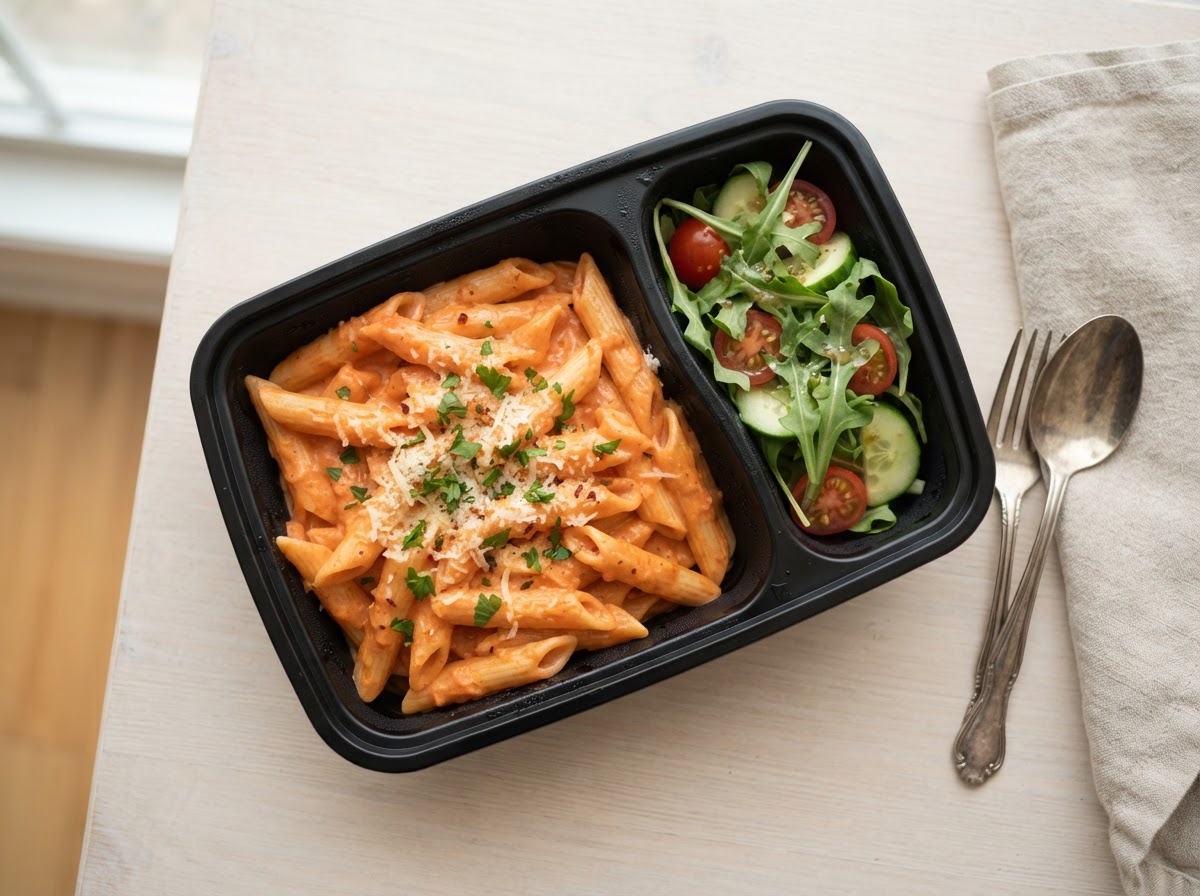 Penne alla Vodka with side salad