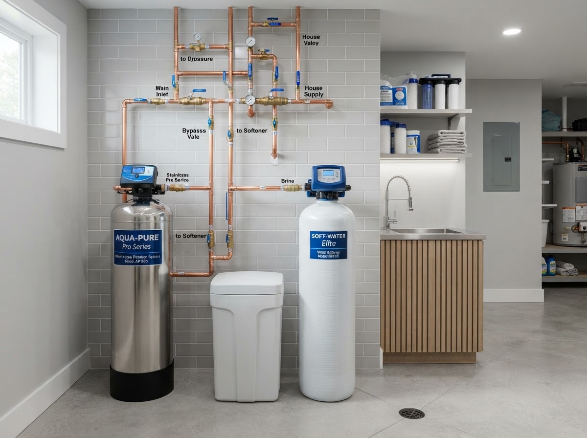 Whole home water filtration system installed in Knoxville home