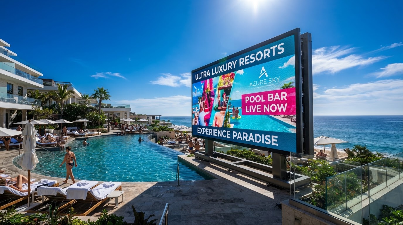Outdoor LED display in direct sunlight