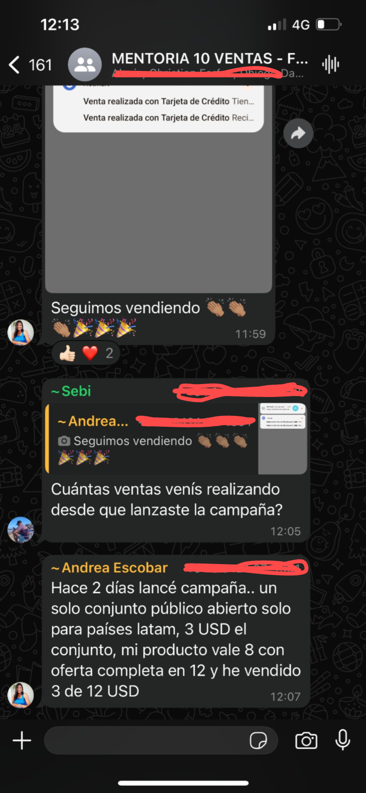 Resultado de alumna - Seguimos vendiendo, ventas con tarjeta y orden bump