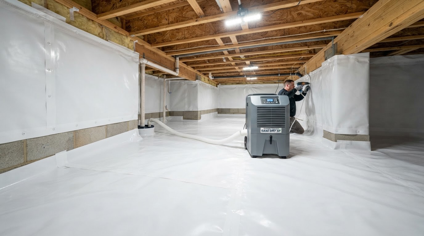 Crawl Space Encapsulation performed by the Smyrna Foundation Solutions crew in Middle Tennessee