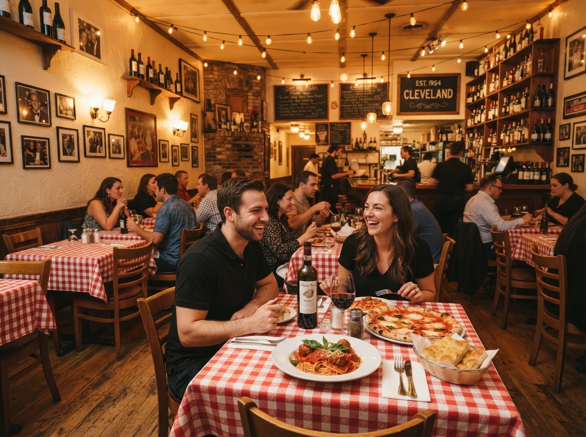 A cozy Cleveland Italian-American restaurant interior
