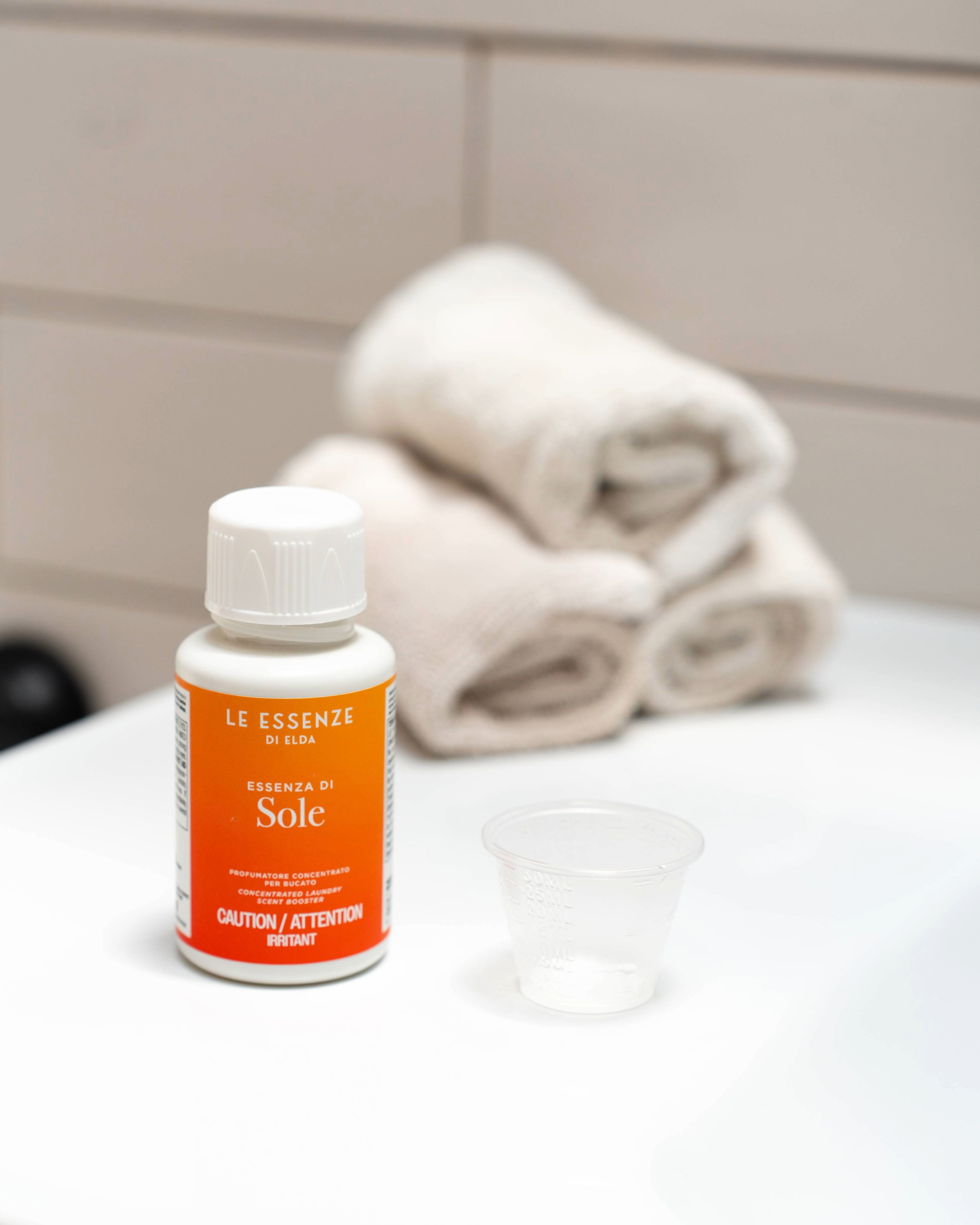 aROMA Laundry — Produit et serviettes