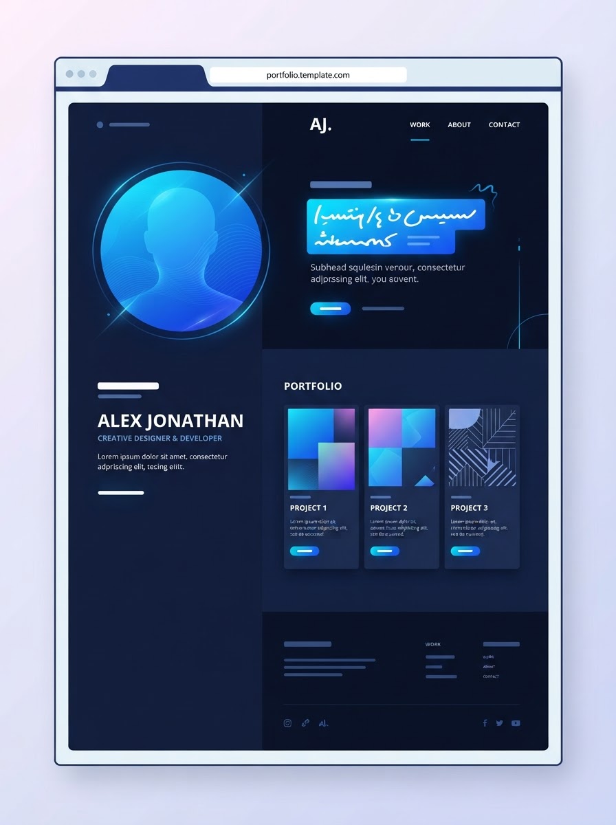 Portfolio template preview