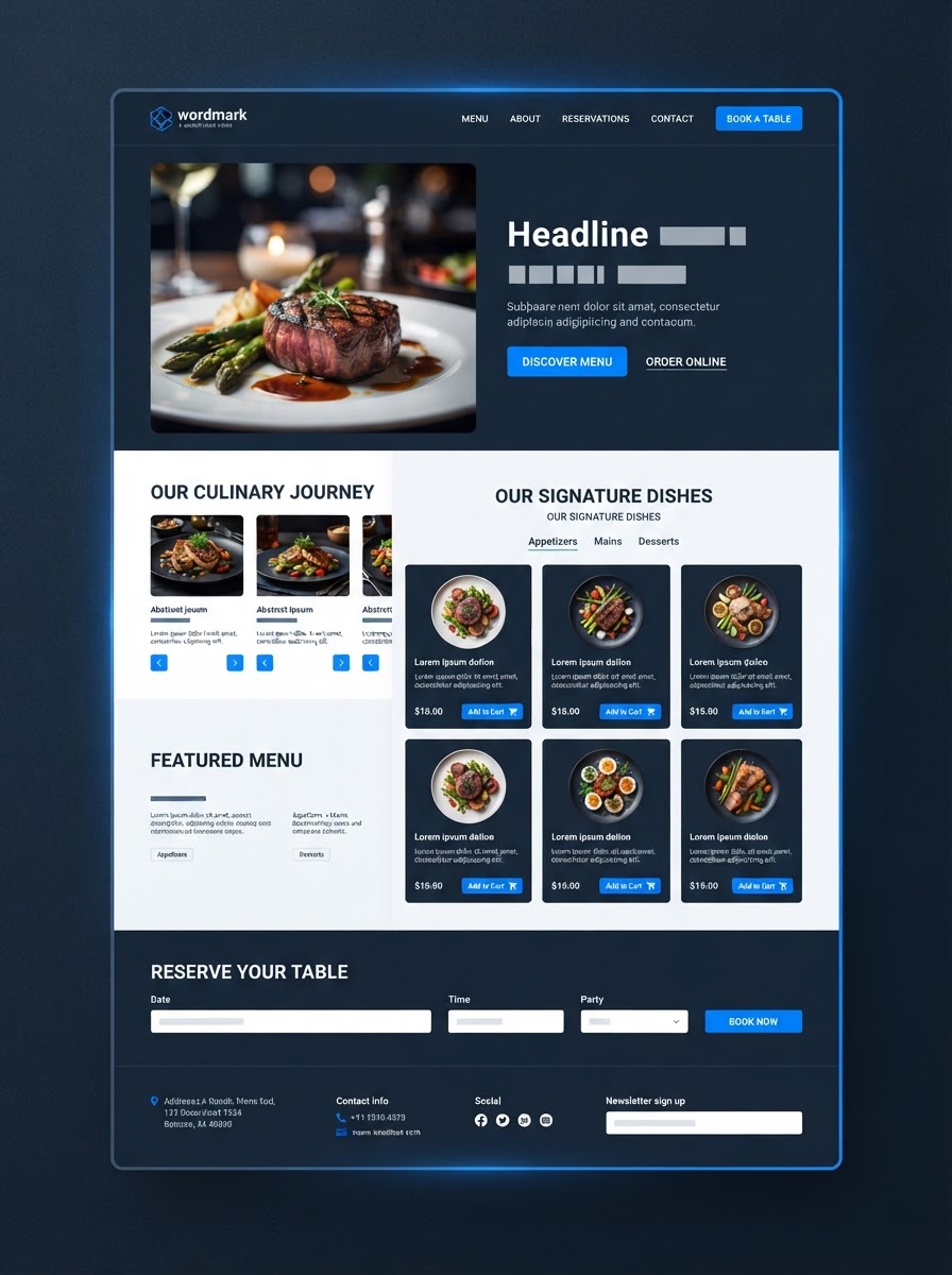 Restaurant template preview
