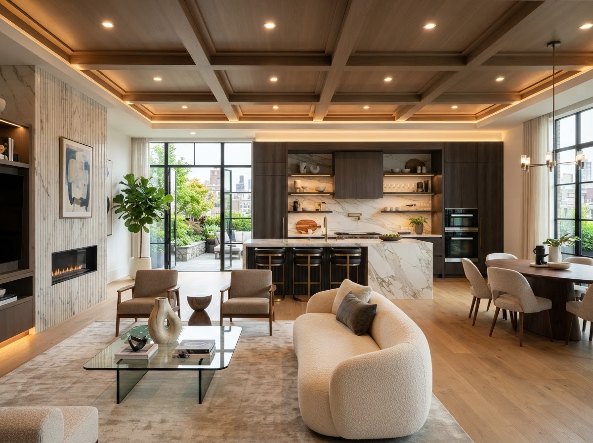Designer European Kitchen & Living