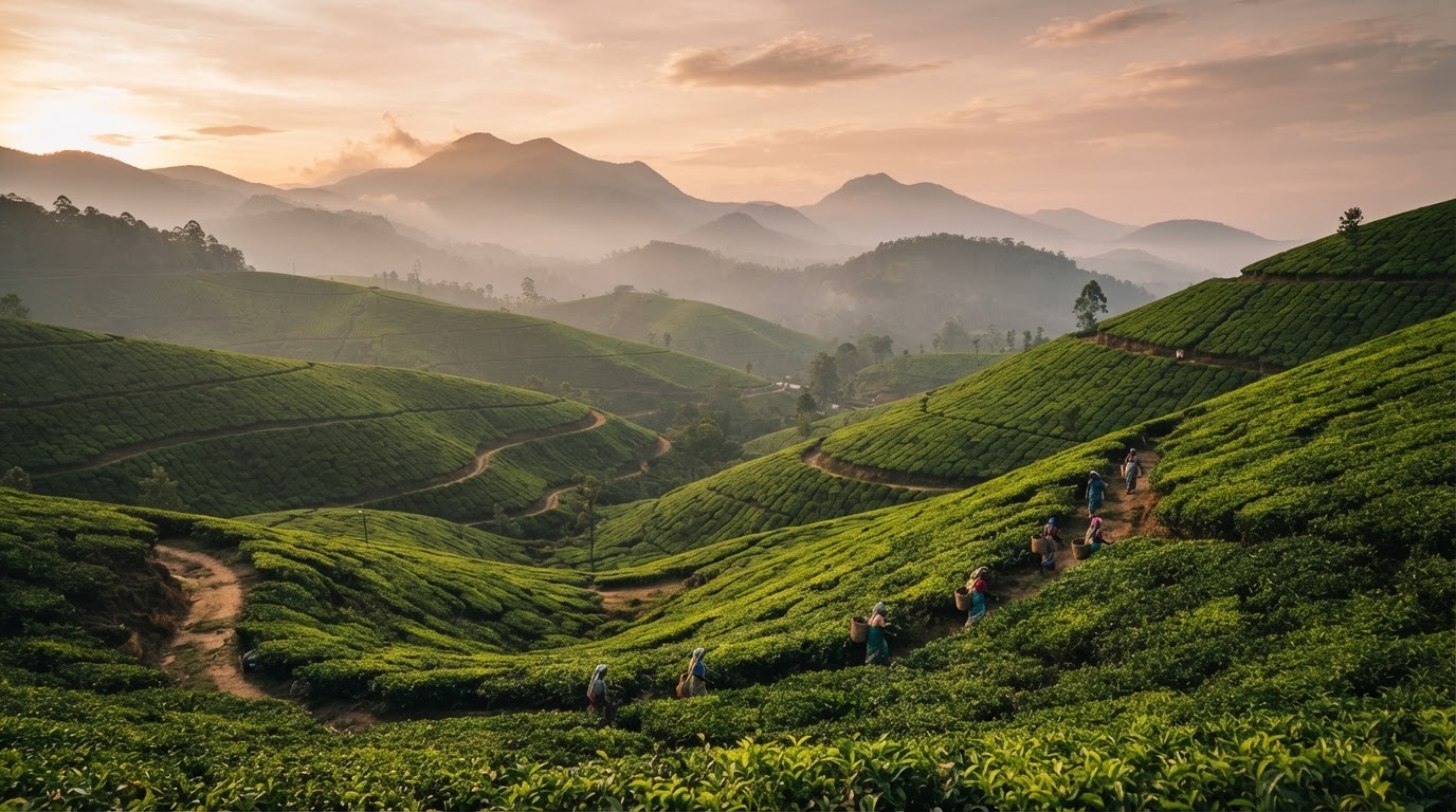 The land, in golden hour.