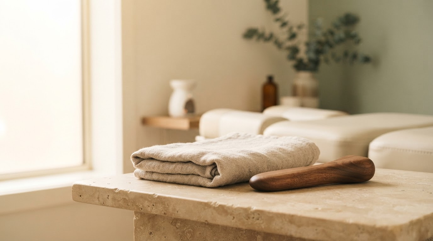 Calm chiropractic treatment space detail at Canham Chiropractic