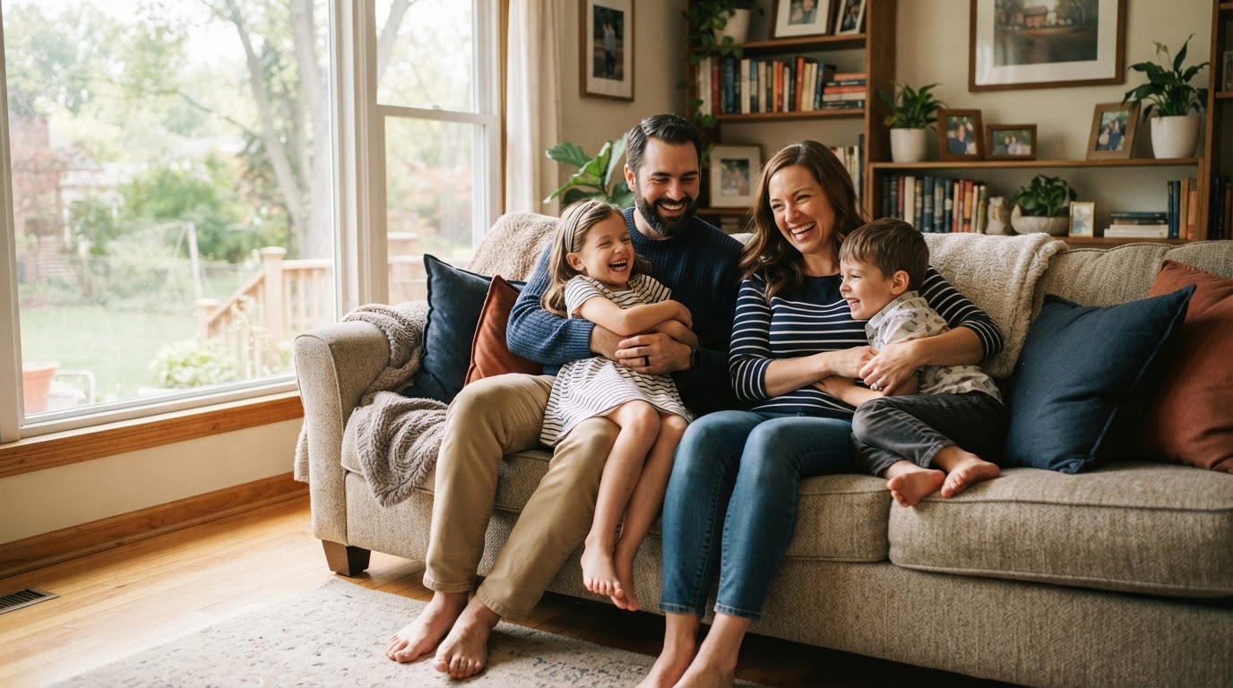 An Indiana family protected by life insurance planning
