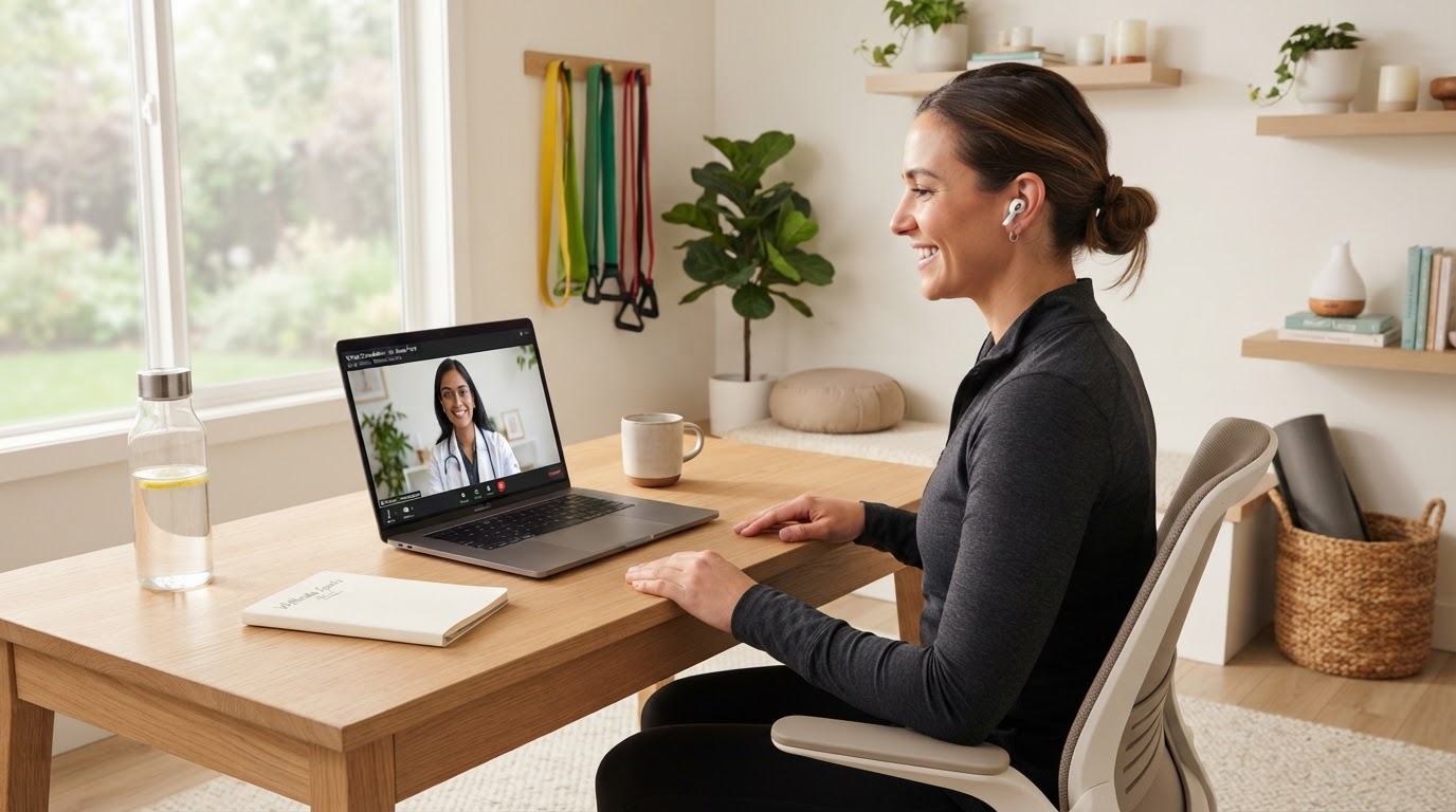 Remote hybrid health consultation and home wellness support