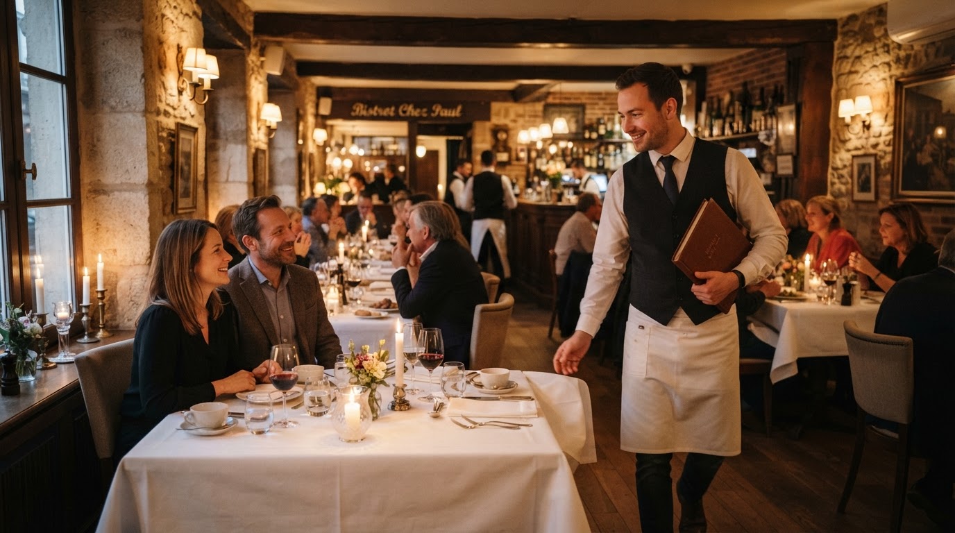 Ilustración: At the Restaurant