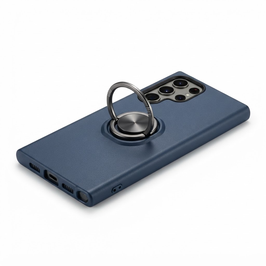 Premium Quality Magnetic Protective Case with 360 Rotating Ring Stand