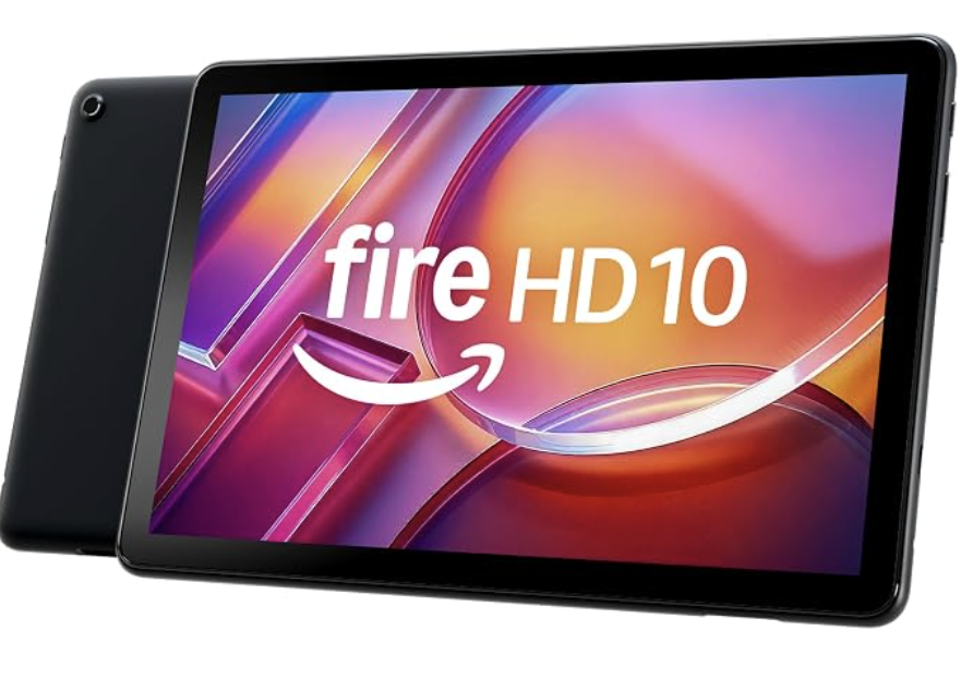 New Amazon Fire HD 10 Tablet in Black with Vivid Screen