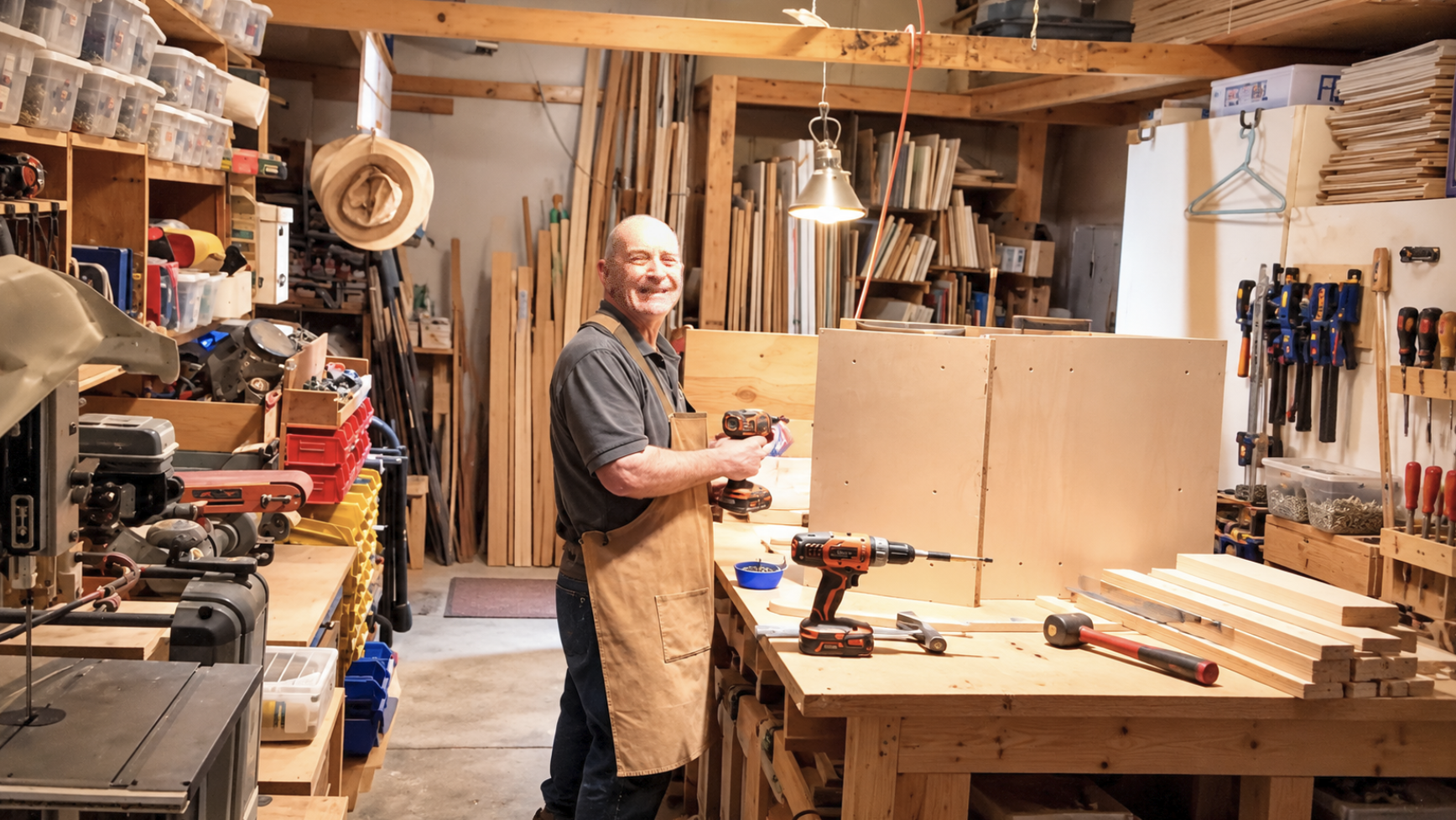 Rich Gardner in his workshop