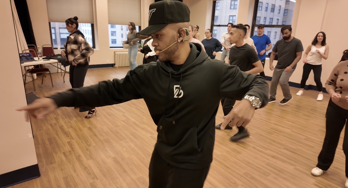 Bachatwins modern Bachata class in session at Pearl Studios NYC