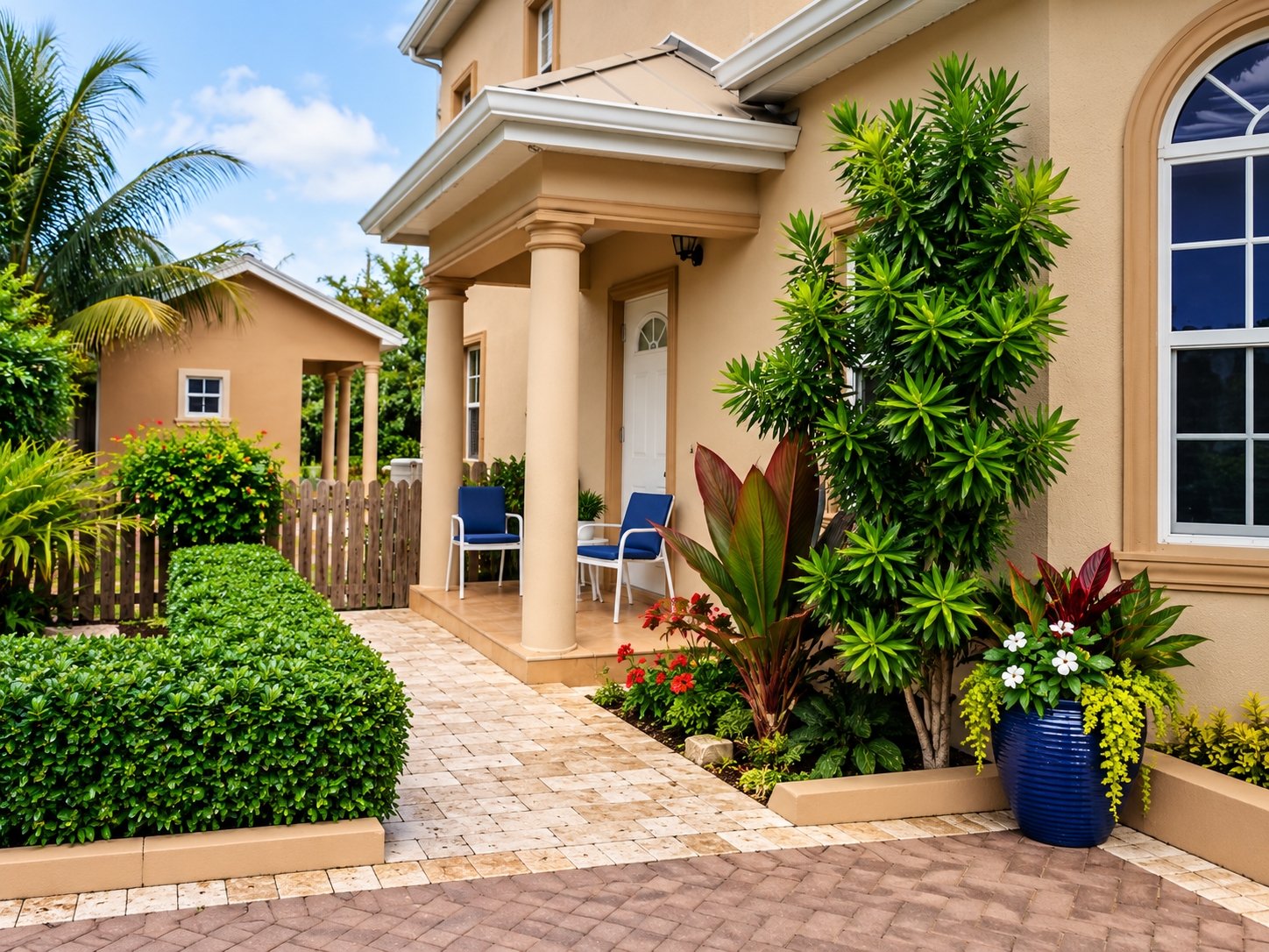 Entrance to Casa de Bells 2 with garden view