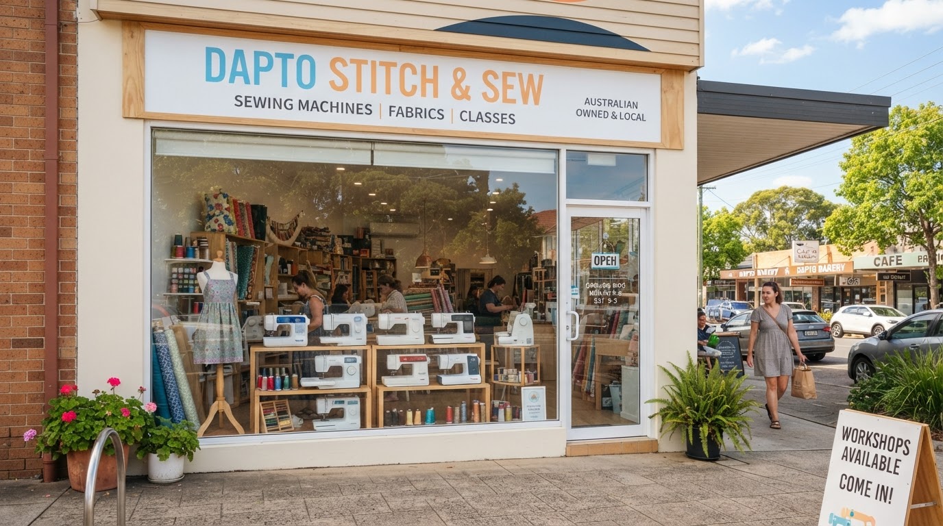 Synergy Sewing store front in Dapto