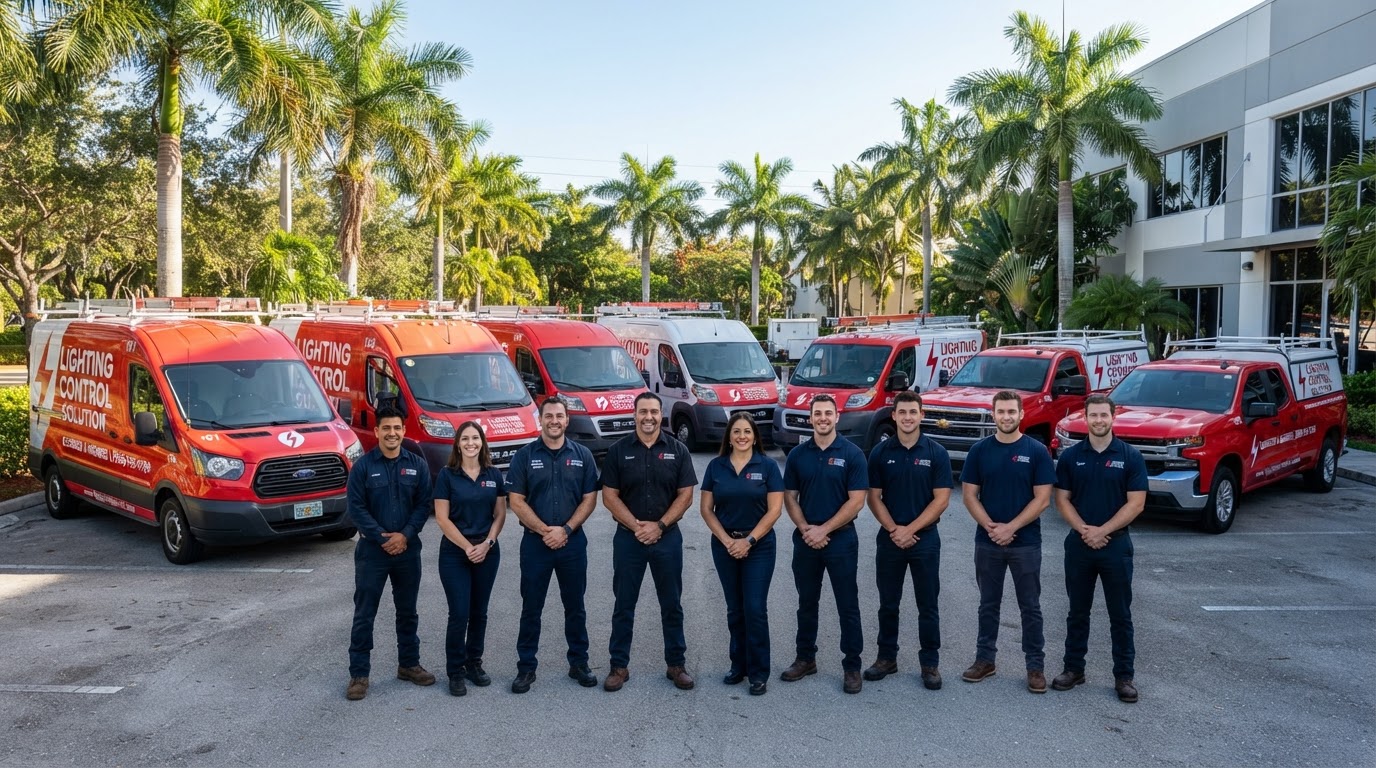 Lighting Control Solution Service Fleet and Certified Electricians