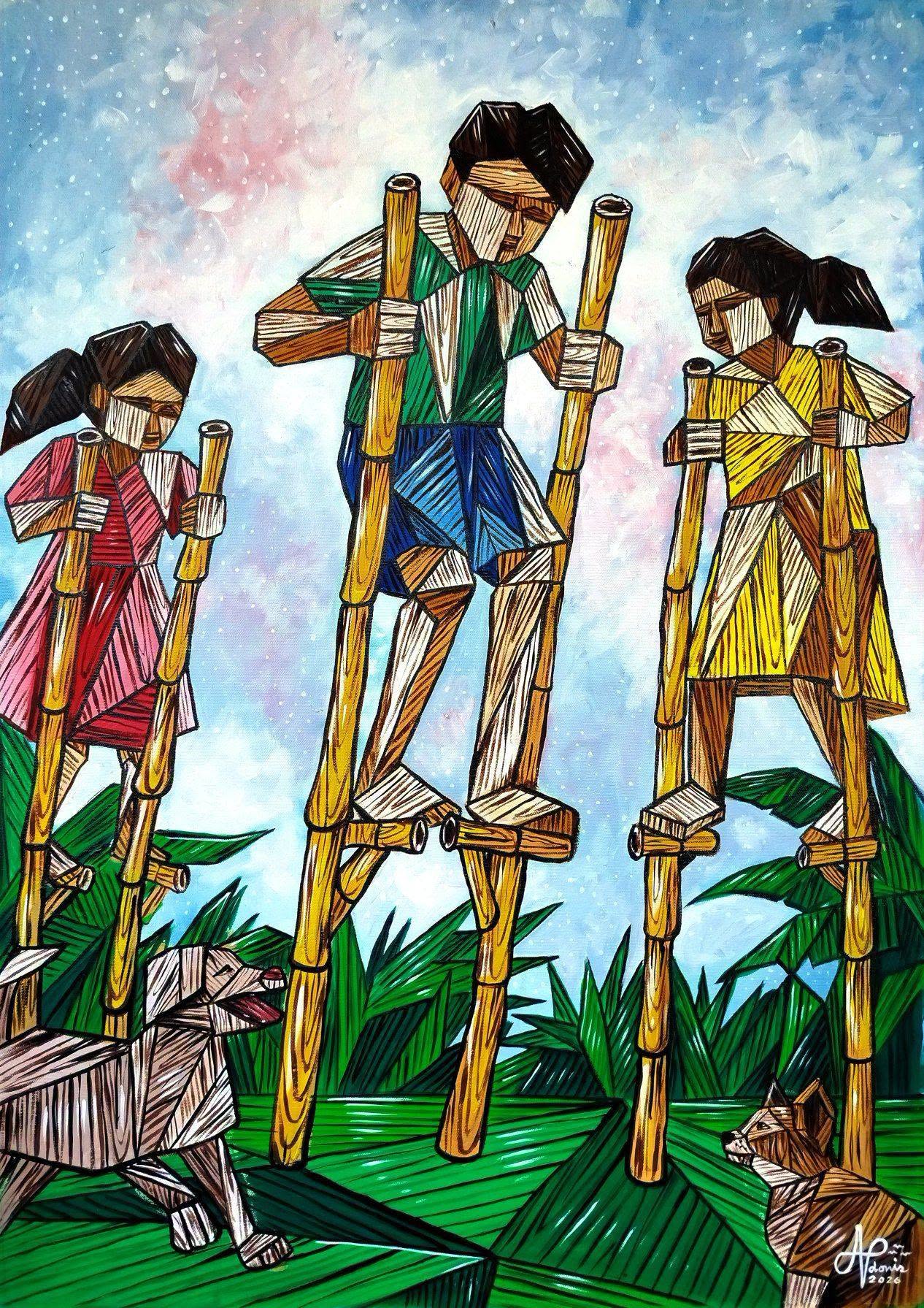 Kadang-Kadang — Bamboo Stilts & Playful Dogs — Traditional Island Children’s Games · Adonis 2026