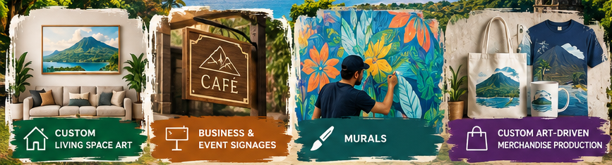 Adonism Art Studio: Custom Living Space Art, Business Signages, Murals, and Merchandise