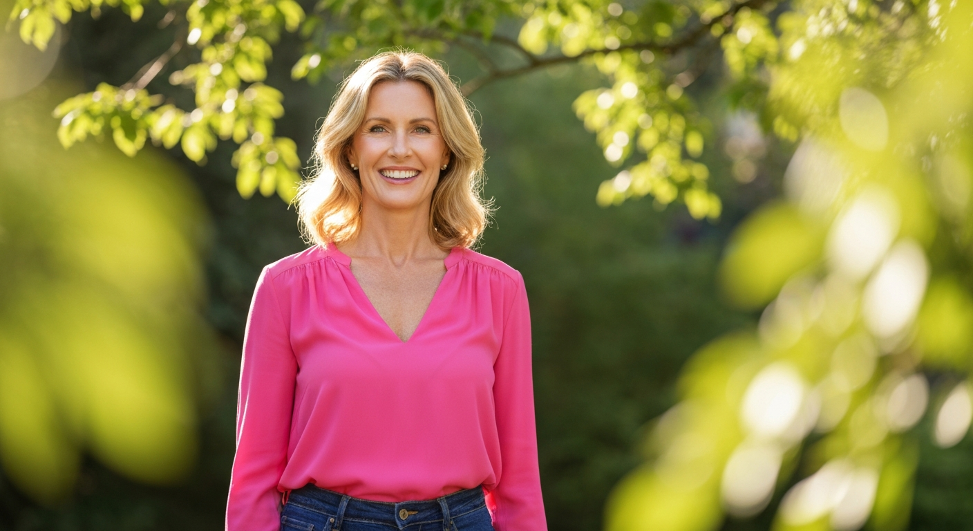 Healthy, vibrant woman representing hormone balance