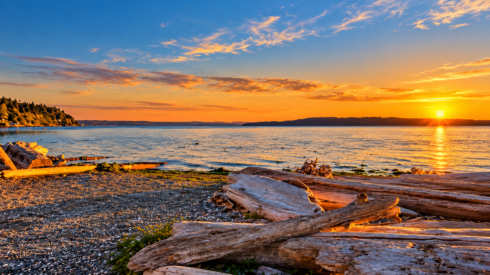 Waterfront sunsets