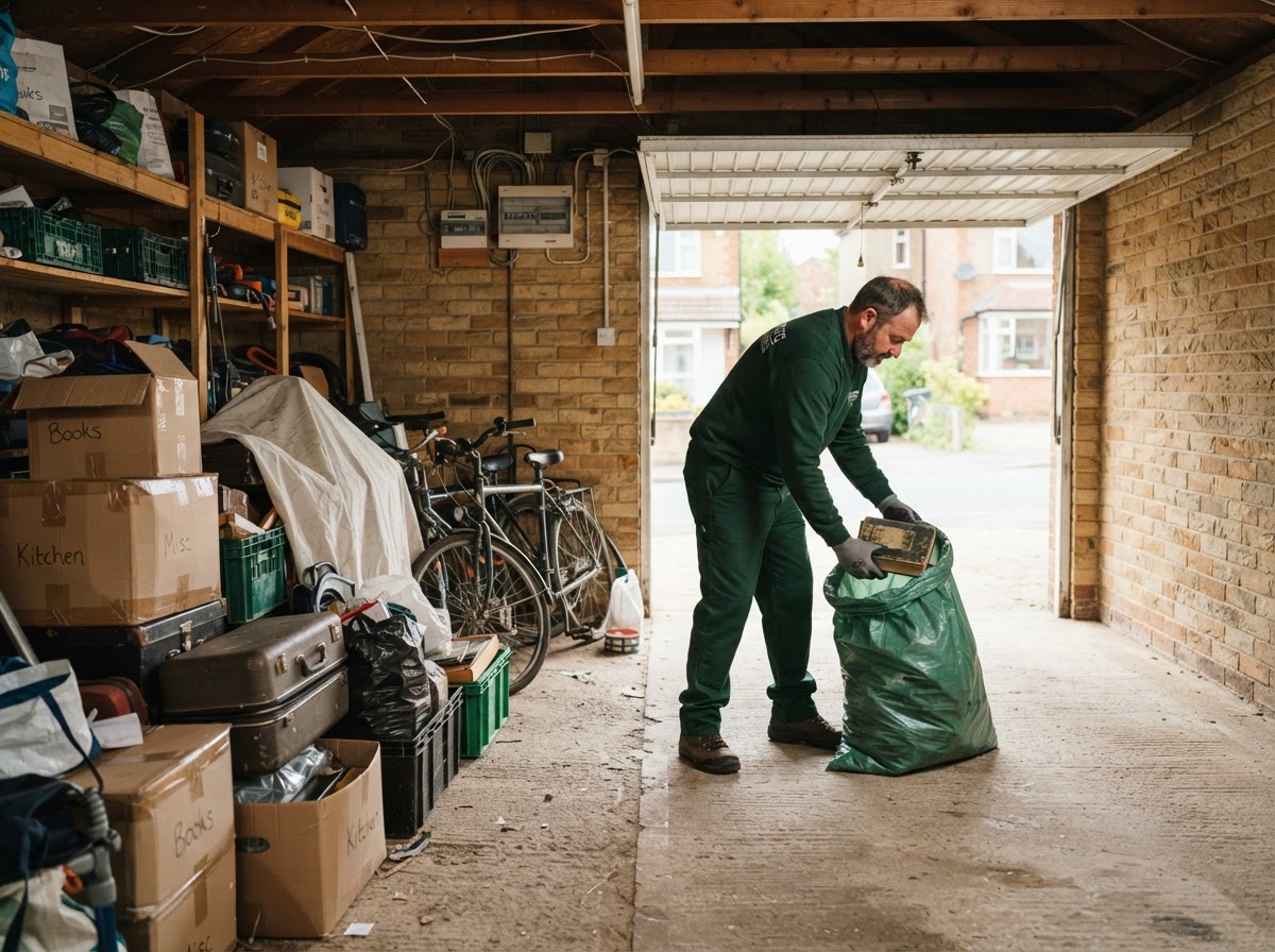 A garage partway through a clearance in Rugeley