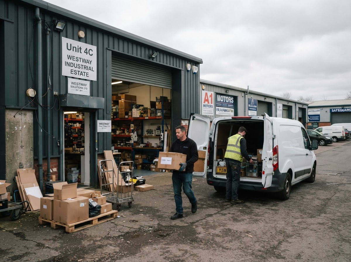 The business unit and clearance van at Anchor Point, Norton Canes