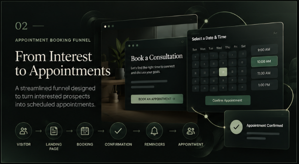Appointment Booking Funnel — From Interest to Appointments